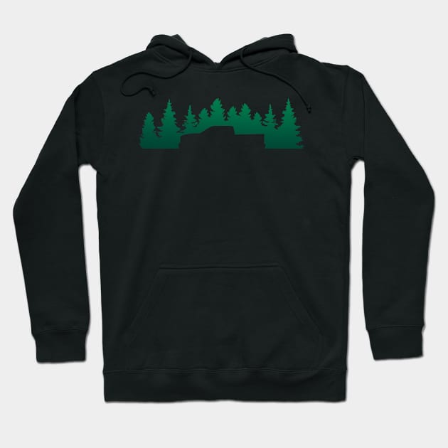 Pickup truck in the forest Hoodie by mfz